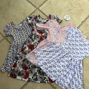 DotDotSmile Girls 12/24M Fit and Flare Twirl Dress Lot of 4 Floral Geometric USA